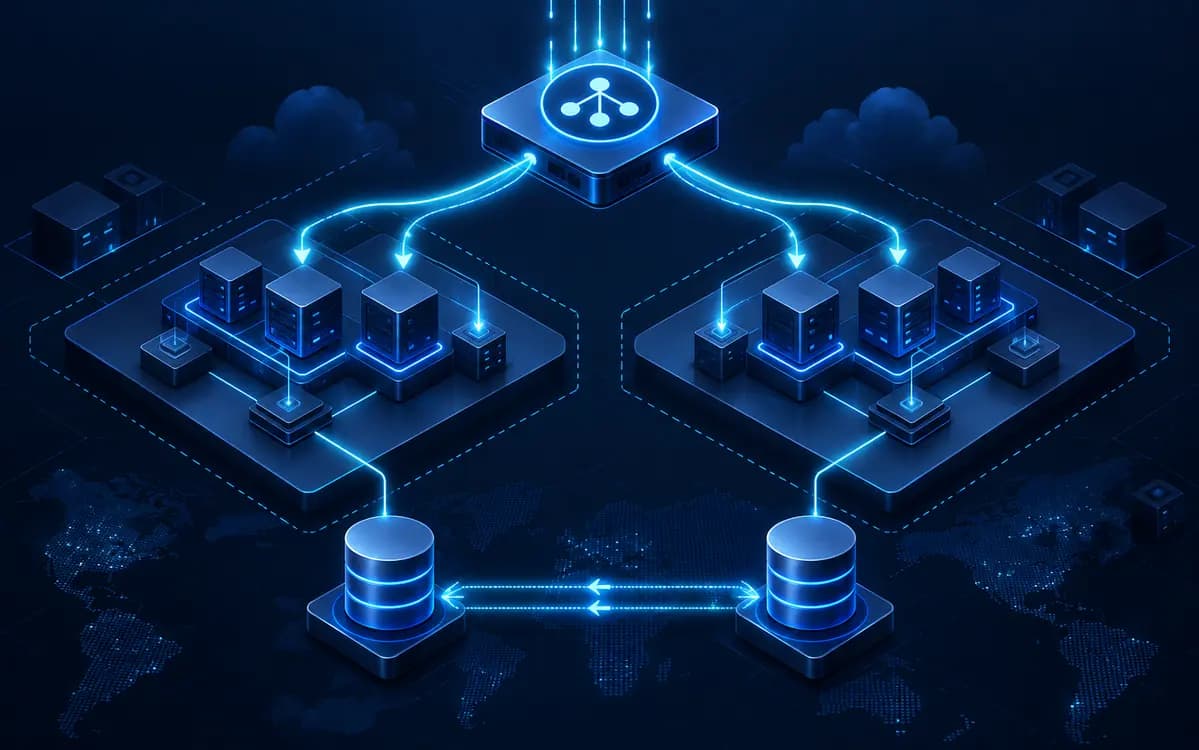 Abstract VexEagle cloud engineering artwork for AWS High Availability Architecture: What Businesses Should Consider