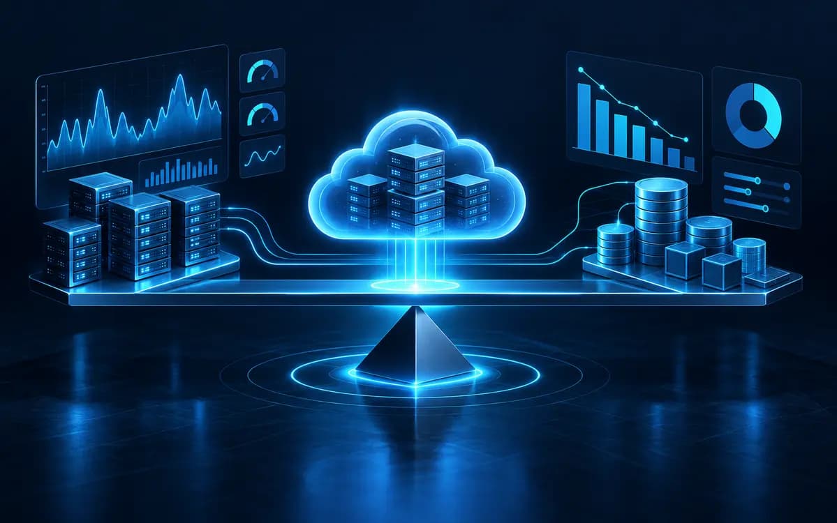 Abstract VexEagle cloud engineering artwork for Cloud Cost Optimization Without Compromising Performance