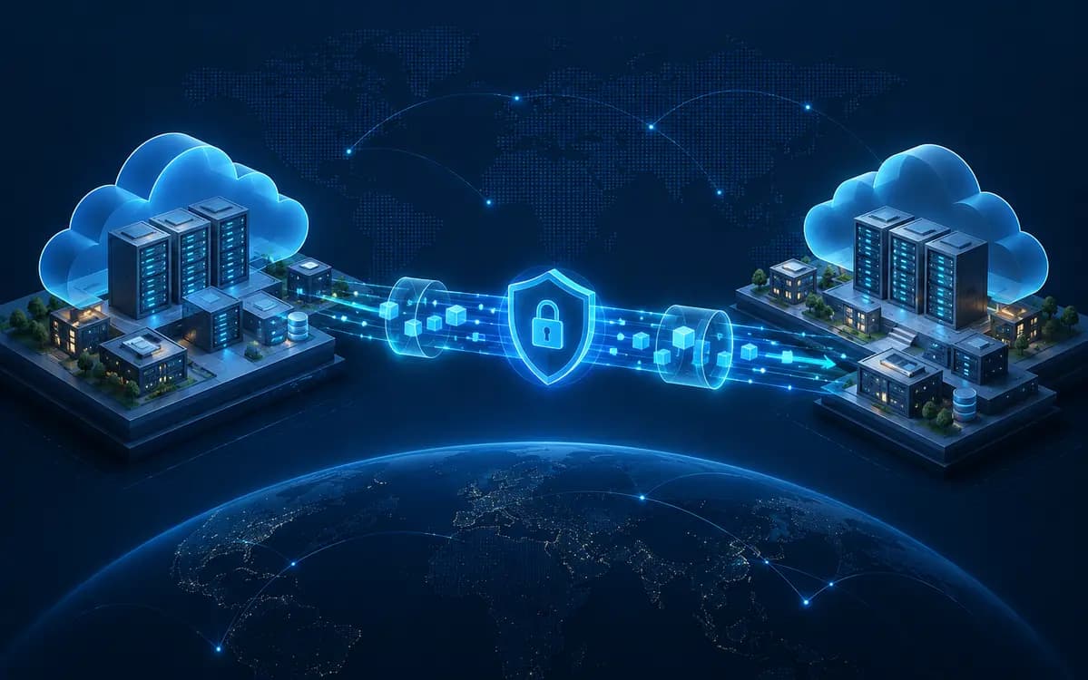 Abstract VexEagle cloud engineering artwork for AWS Disaster Recovery Strategies: From Backup to Multi-Site
